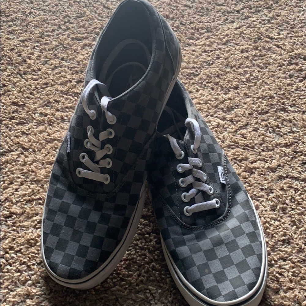 🔥Grey Checkered Vans😍